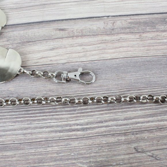 Women's Silver Fashion Chain Waist Belt Size 32" - Picture 7 of 9